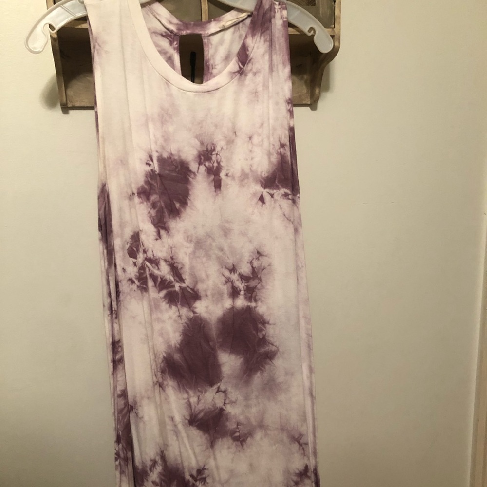 Purple and White Tie-Dye Dress